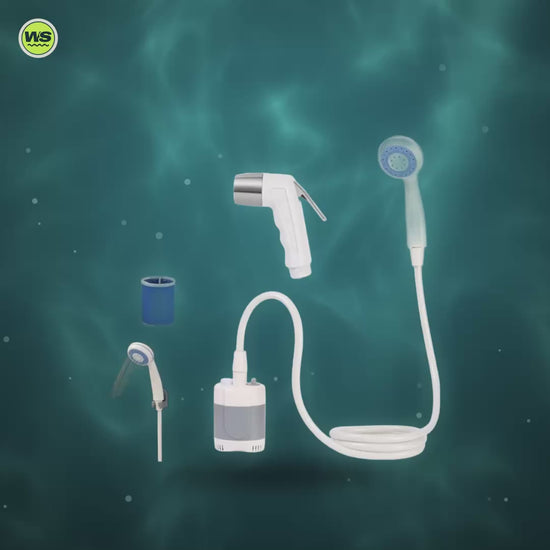 Rechargeable Portable Pump Shower — product video