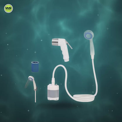 Rechargeable Portable Pump Shower — product video