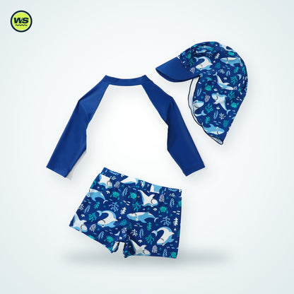 Toddler Boys' Long-Sleeve Two-Piece Swimsuit | Watersports Supply
