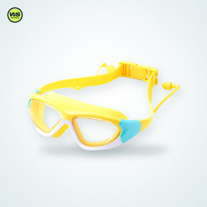Kids' Anti-Fog Swim Goggles with Built-In Earplugs — studio view 5