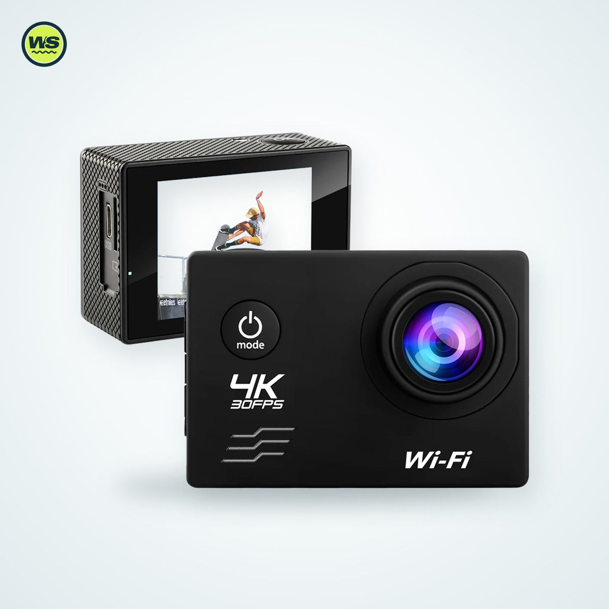 4K/30fps Action Camera with 2" Screen — studio view 3