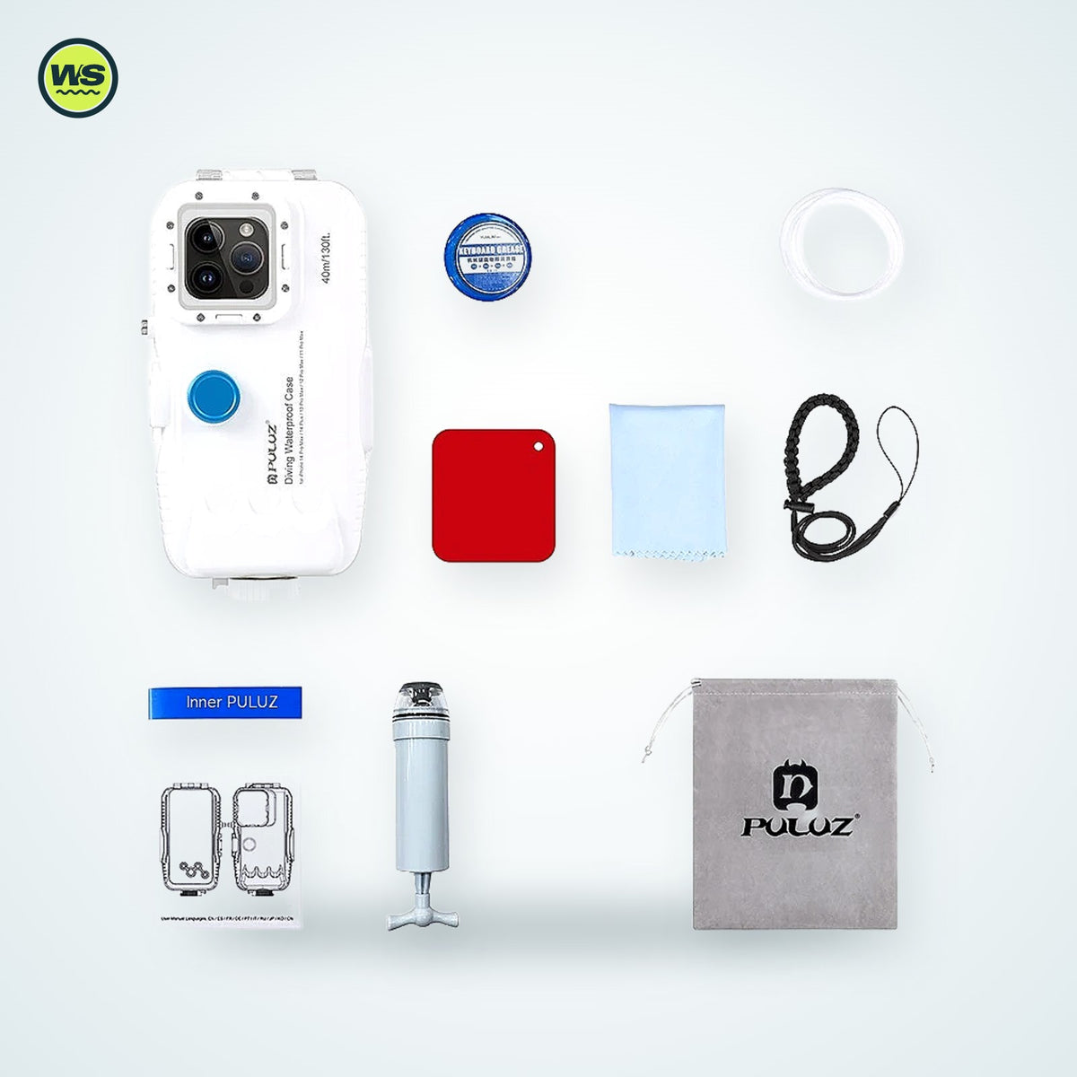 iPhone Dive Housing, 40 m Sealed Underwater Case — studio view 1