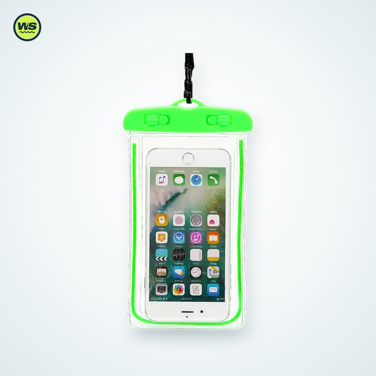 Glow-in-the-Dark Universal Waterproof Phone Pouch — studio view 6