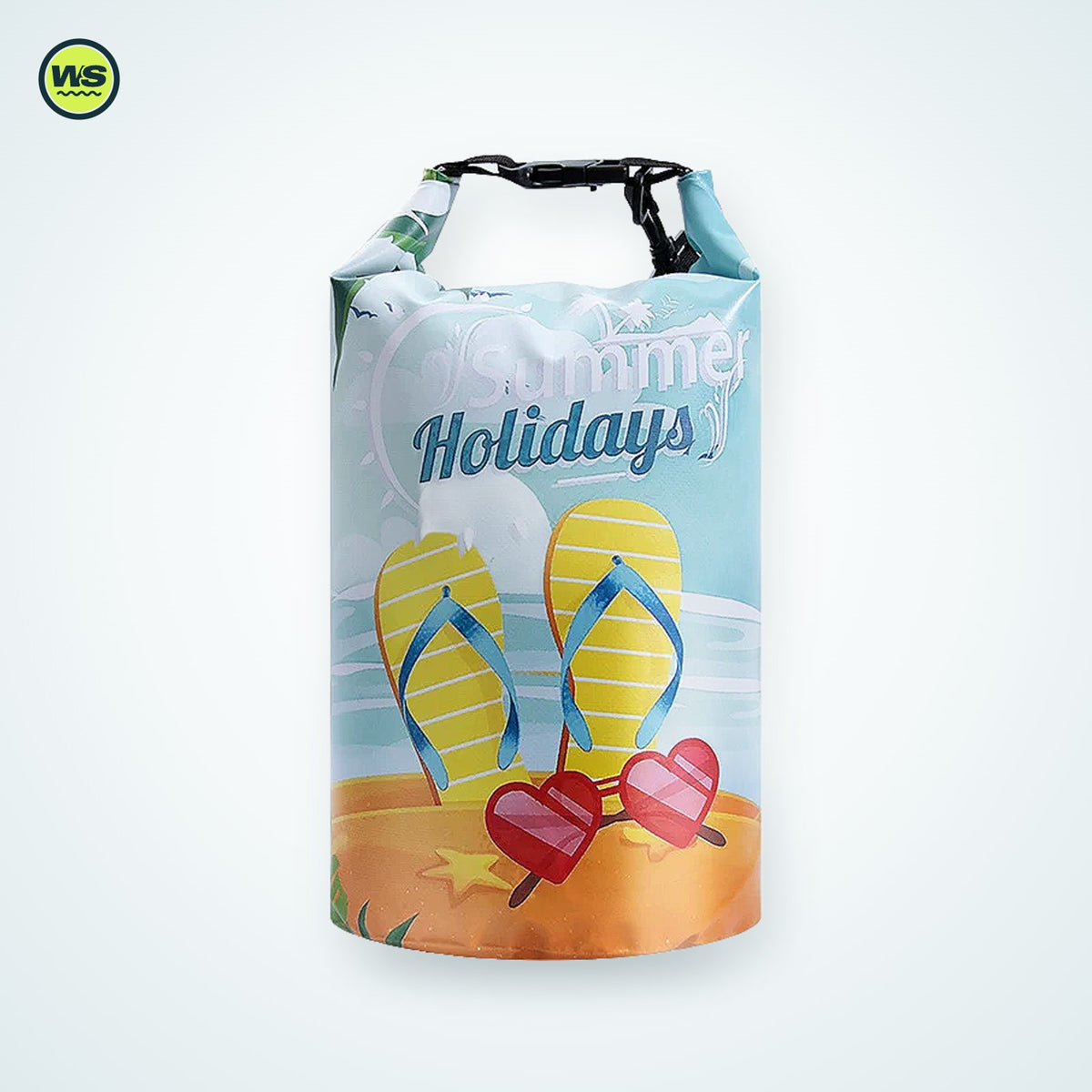 10L Printed Beach Dry Bag — studio view 2