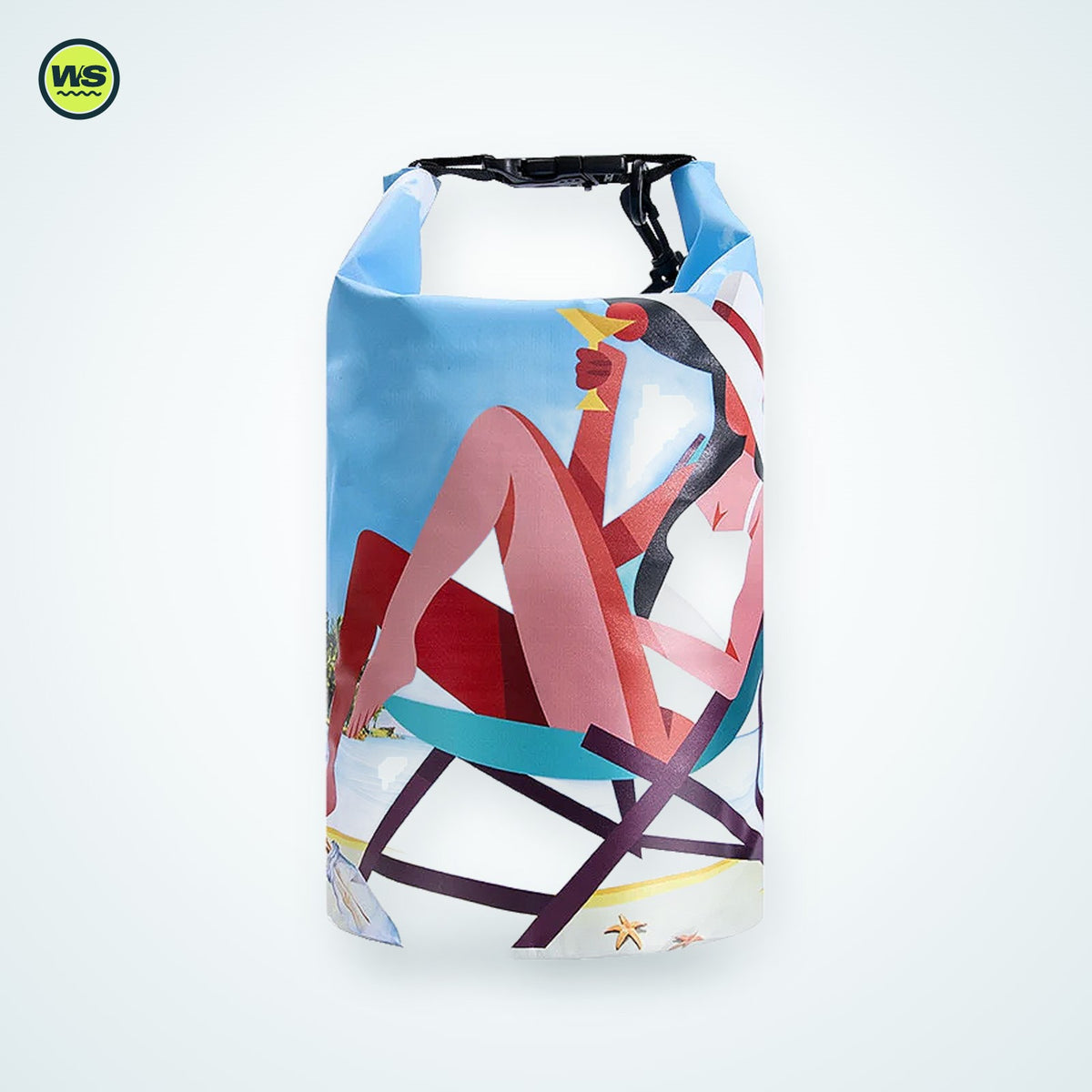 10L Printed Beach Dry Bag — studio view 7