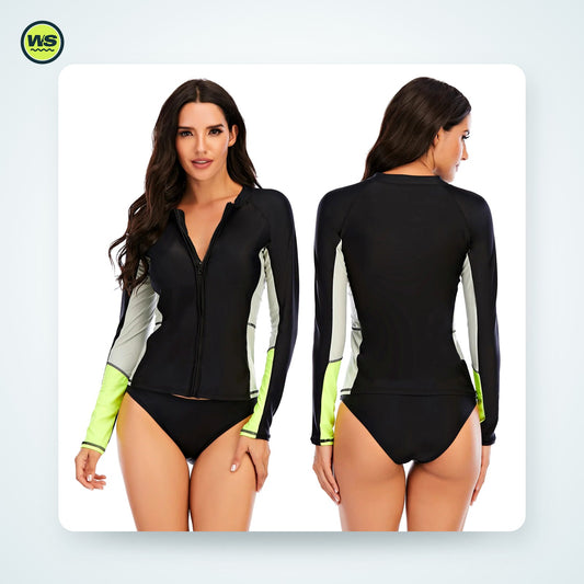 Women's Long-Sleeve Rash Guard Tankini Set | Watersports Supply