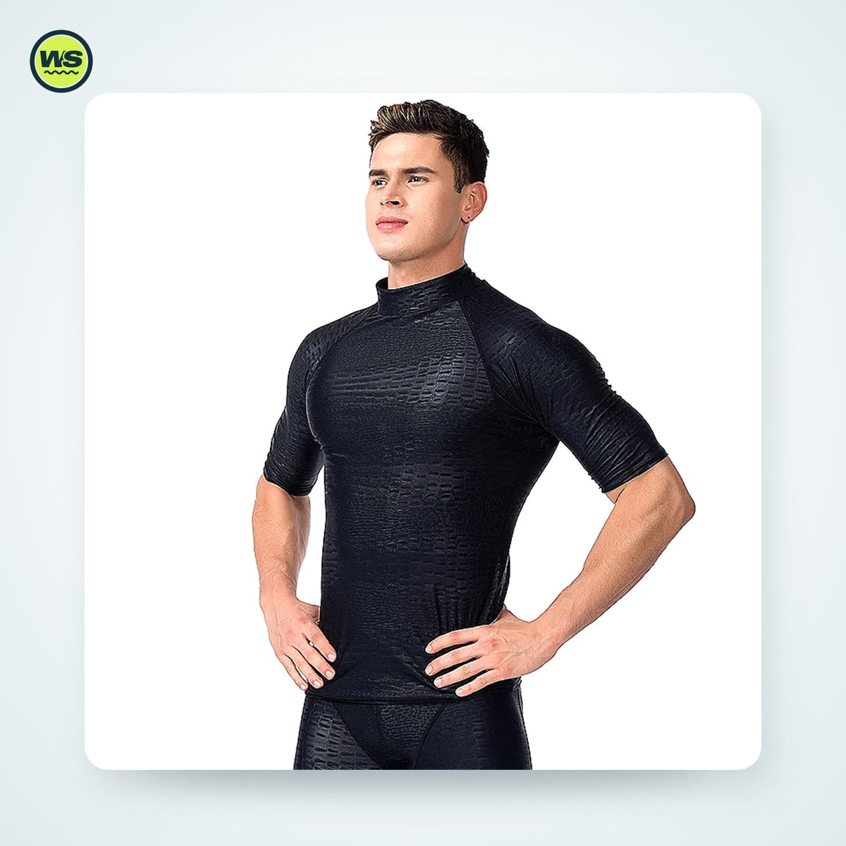 Men's Quick-Dry Rash Guard Top — studio view 1