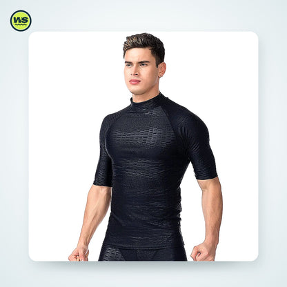 Men's Quick-Dry Rash Guard Top — studio view 2