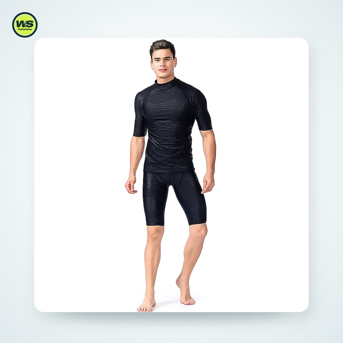 Men's Quick-Dry Rash Guard Top — studio view 3