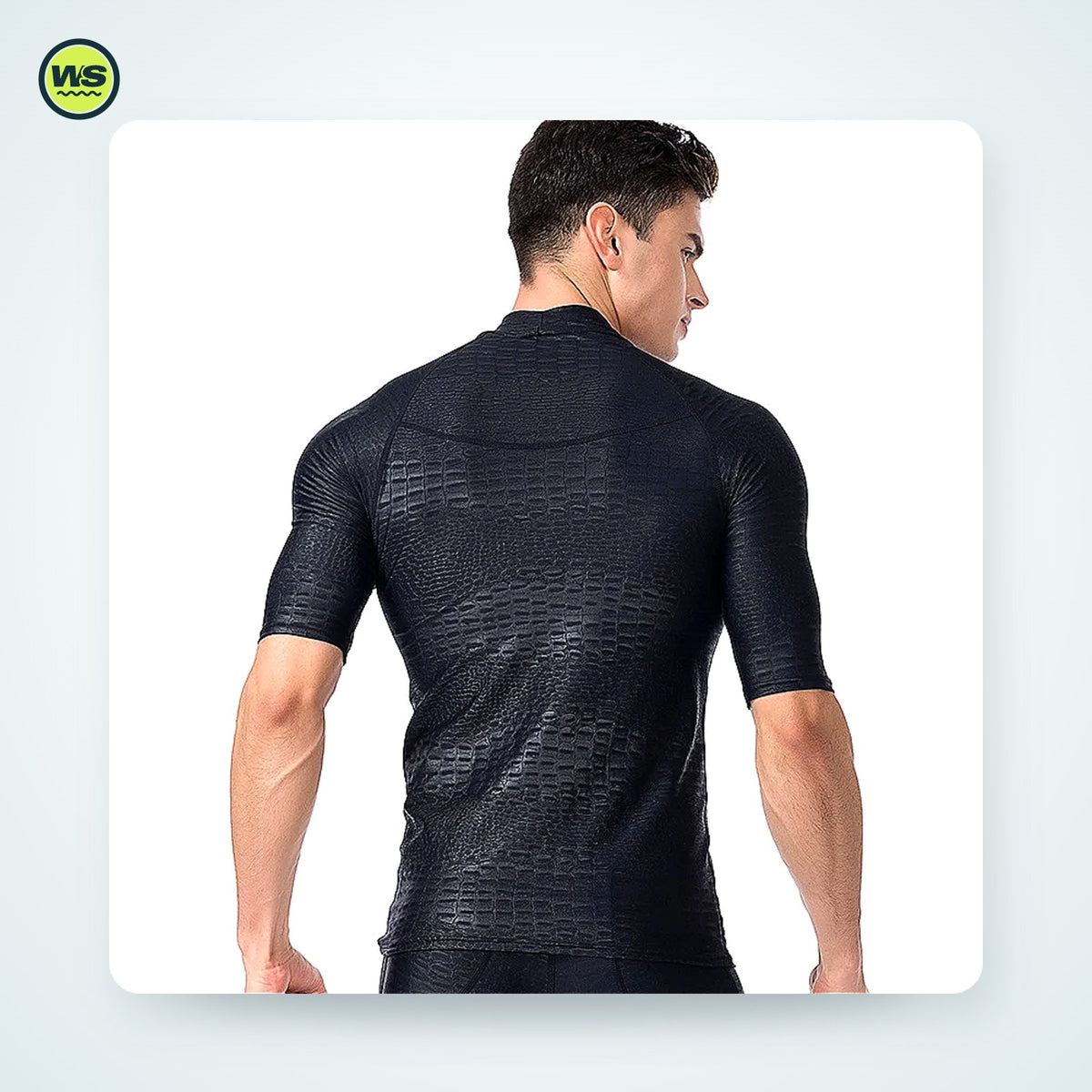 Men's Quick-Dry Rash Guard Top — studio view 4