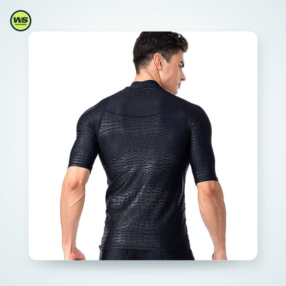 Men's Quick-Dry Rash Guard Top — studio view 4
