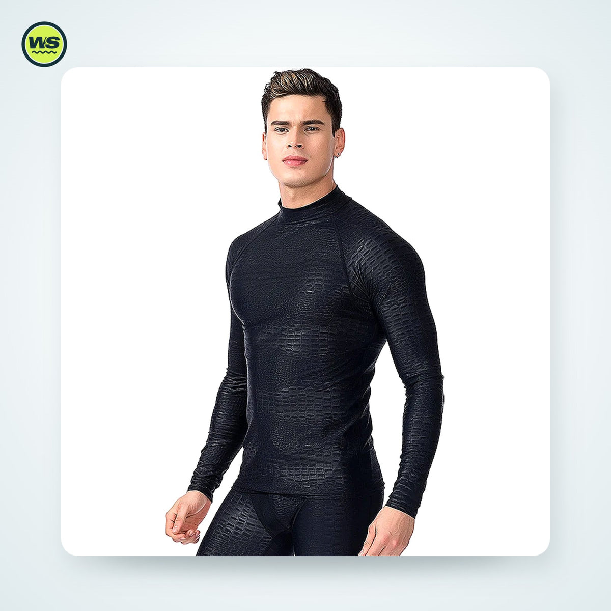 Men's Quick-Dry Rash Guard Top — studio view 6