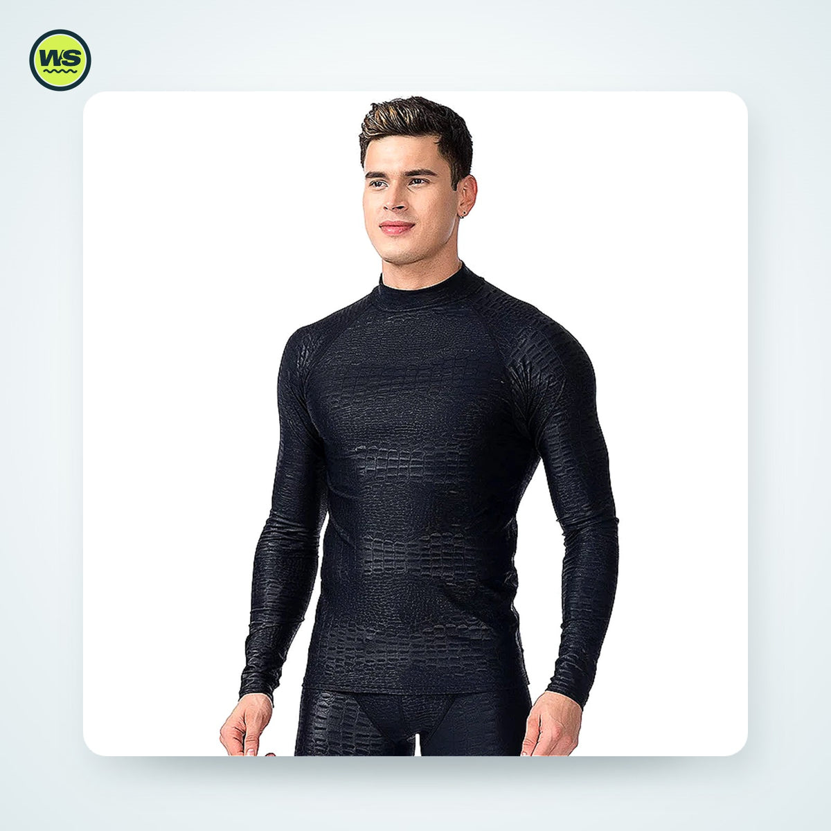 Men's Quick-Dry Rash Guard Top — studio view 7