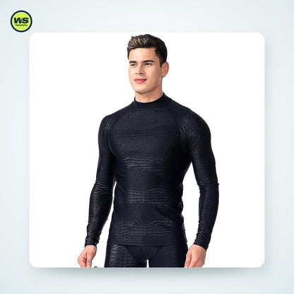 Men's Quick-Dry Rash Guard Top — studio view 7