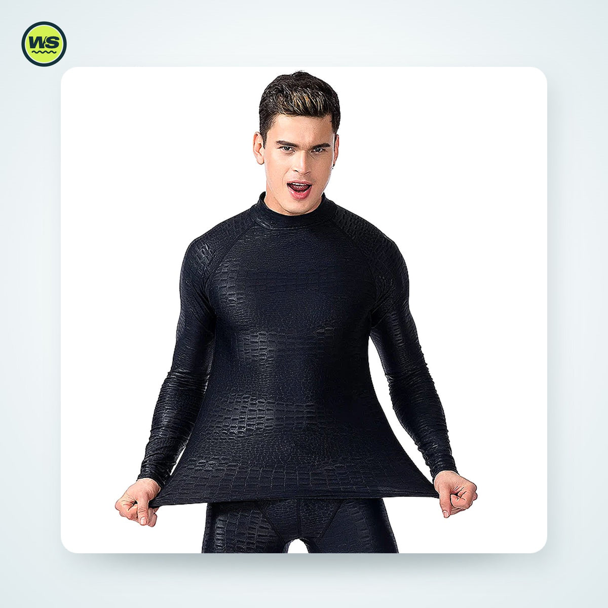 Men's Quick-Dry Rash Guard Top — studio view 8