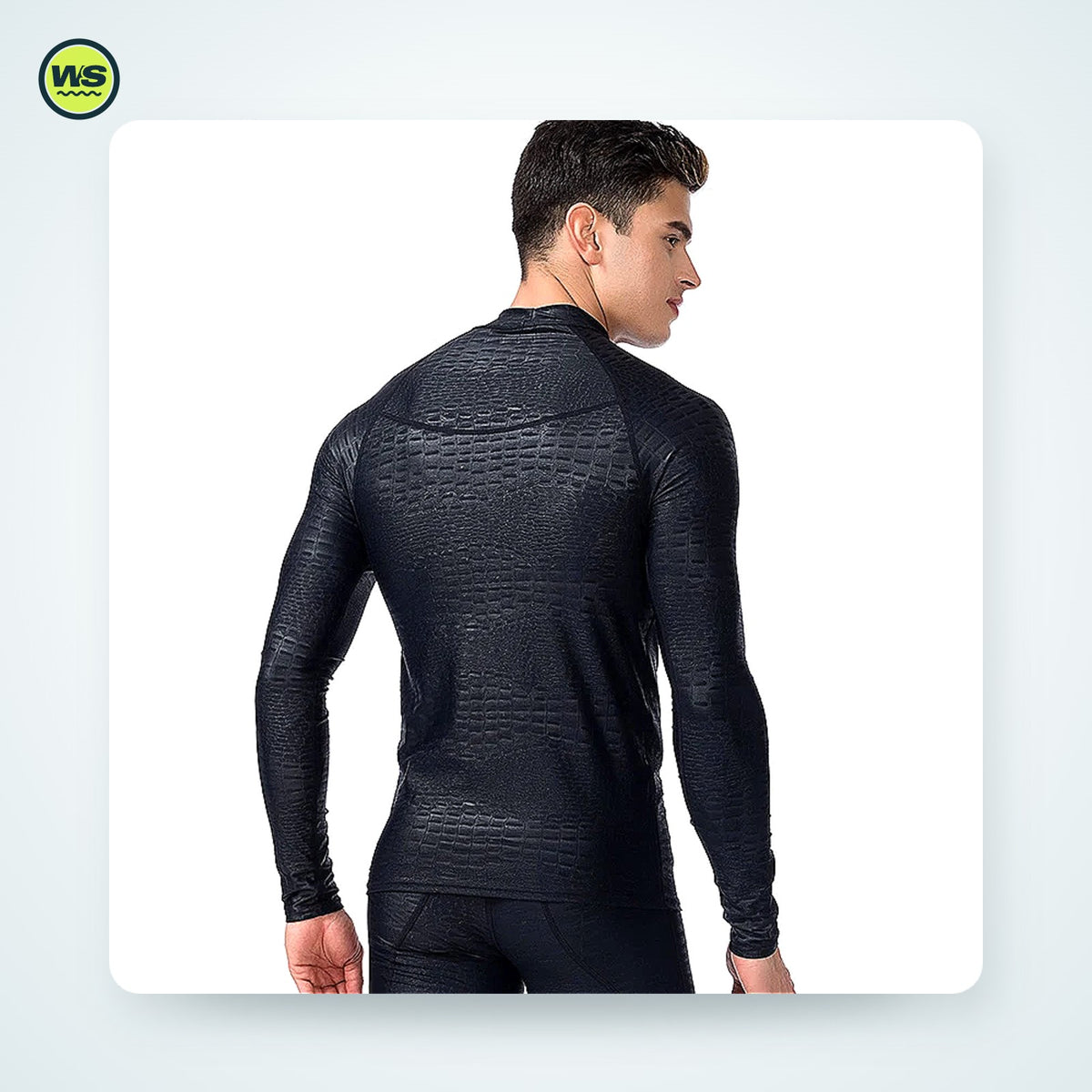 Men's Quick-Dry Rash Guard Top — studio view 9