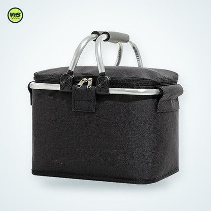 Folding Insulated Picnic Cooler Basket — studio view 1