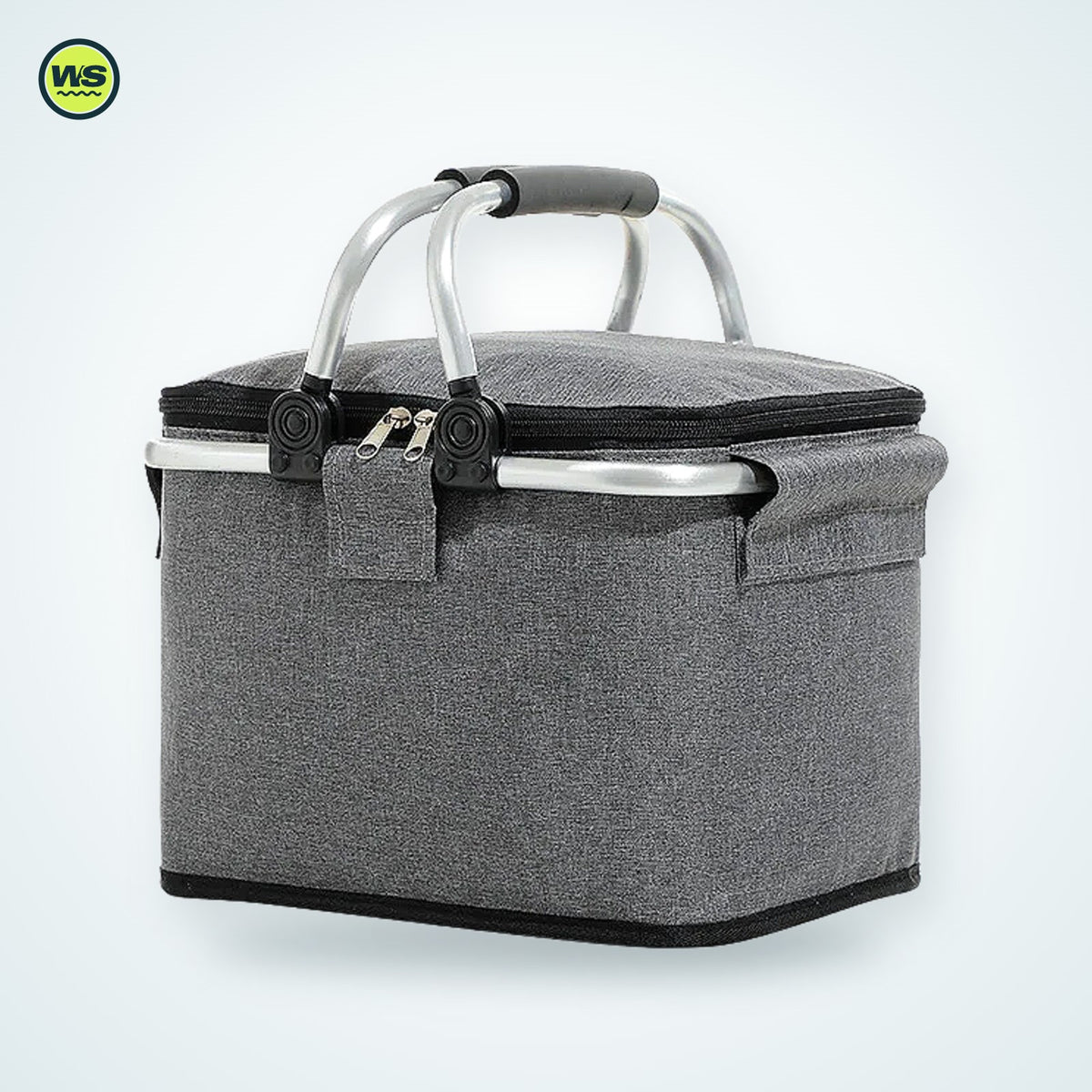 Folding Insulated Picnic Cooler Basket — studio view 2