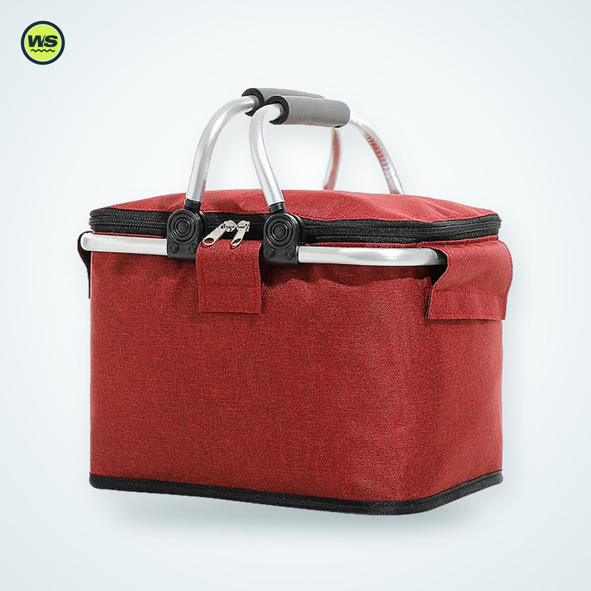 Folding Insulated Picnic Cooler Basket — studio view 3