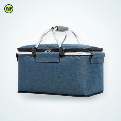 Folding Insulated Picnic Cooler Basket — studio view 5