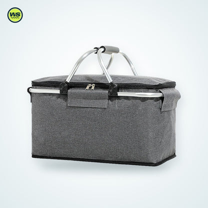 Folding Insulated Picnic Cooler Basket — studio view 7