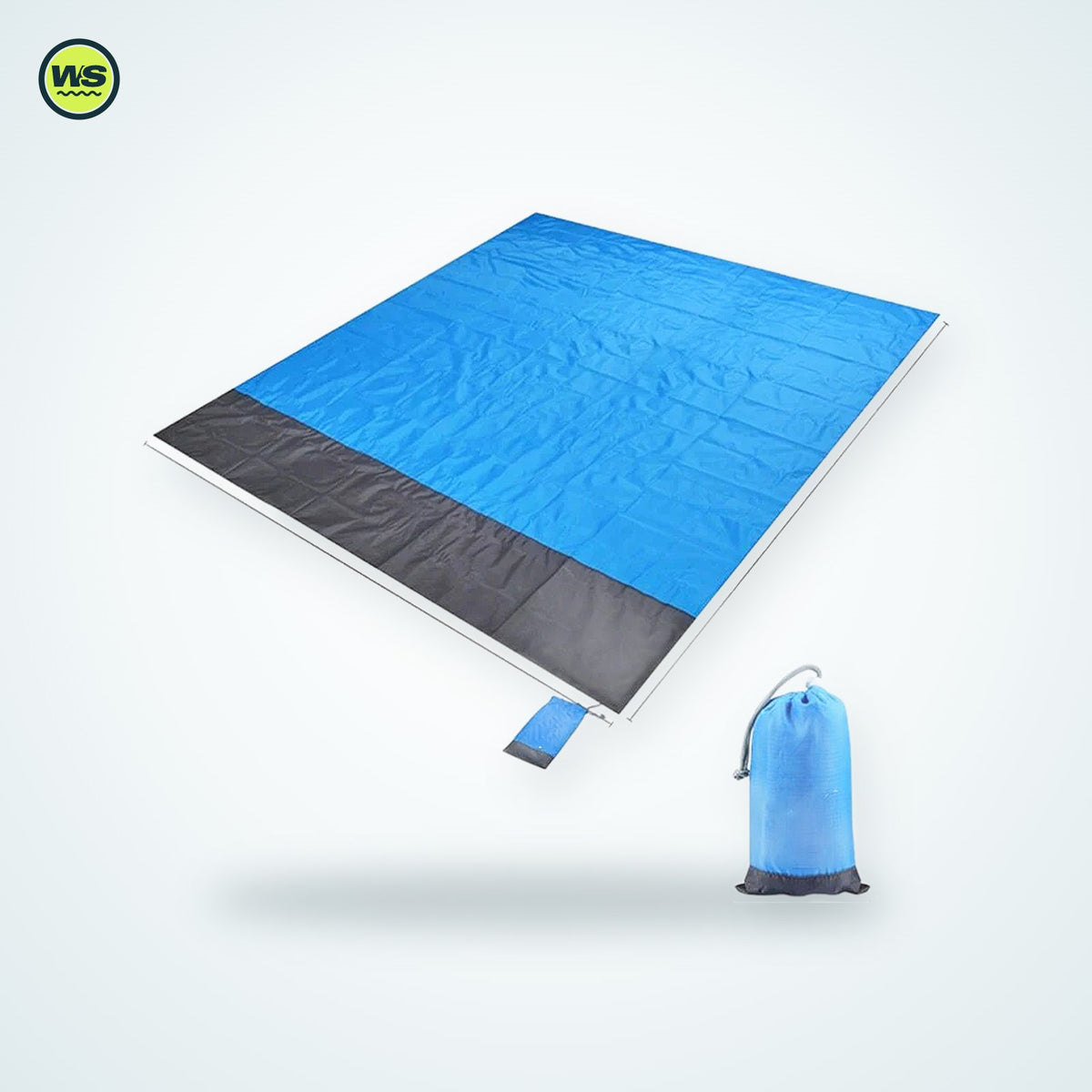 Waterproof Pocket Beach Blanket with Stakes — studio view 1