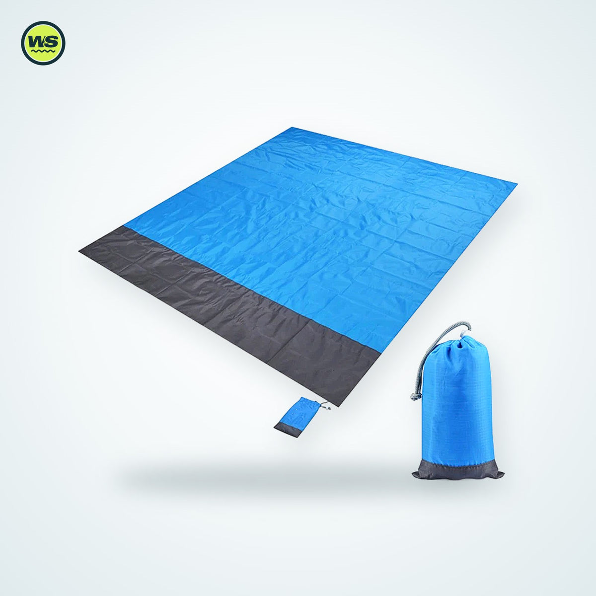 Waterproof Pocket Beach Blanket with Stakes — studio view 3