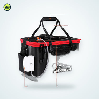 Collapsible EVA Live Bait & Fish Bucket — studio view 1