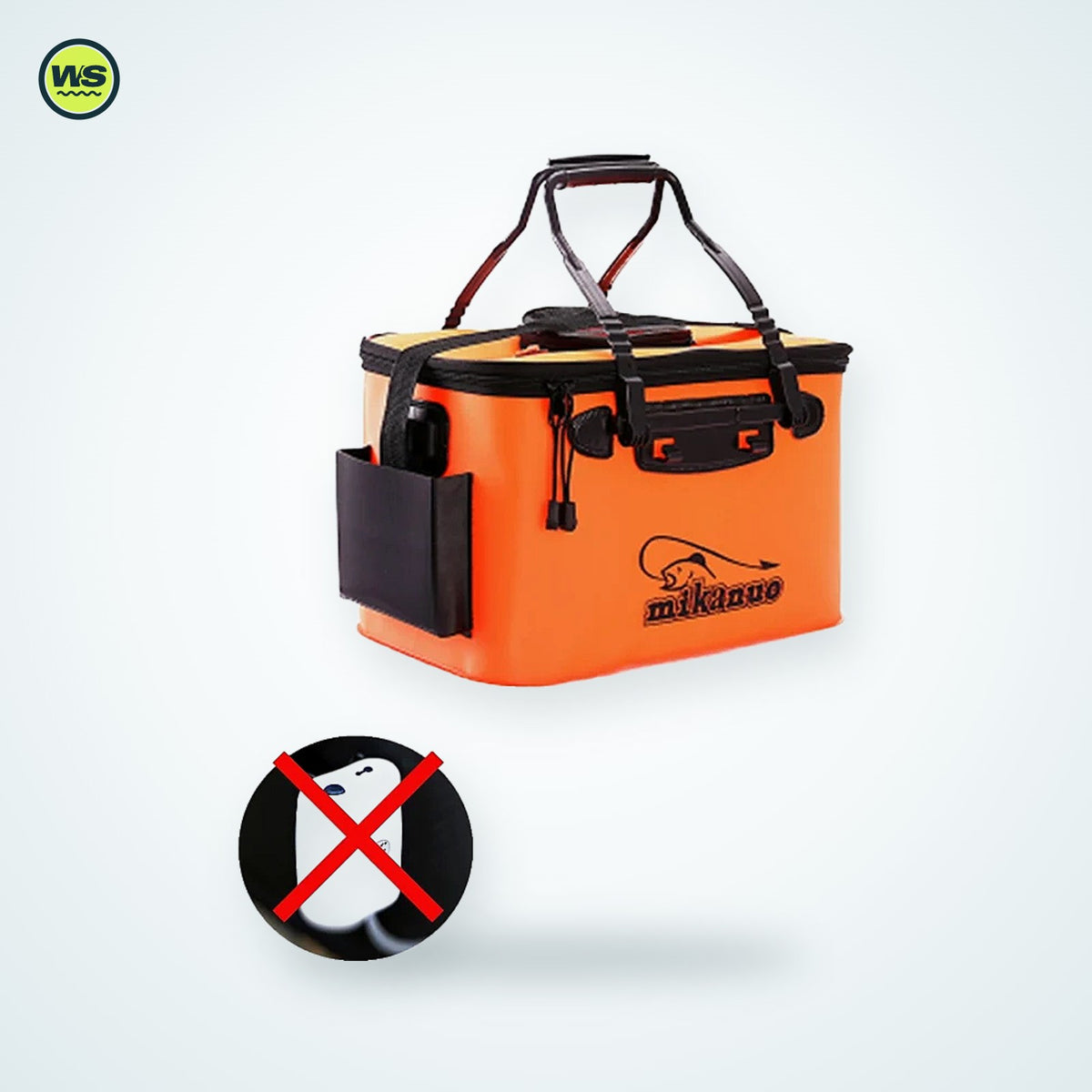 Collapsible EVA Live Bait & Fish Bucket — studio view 7