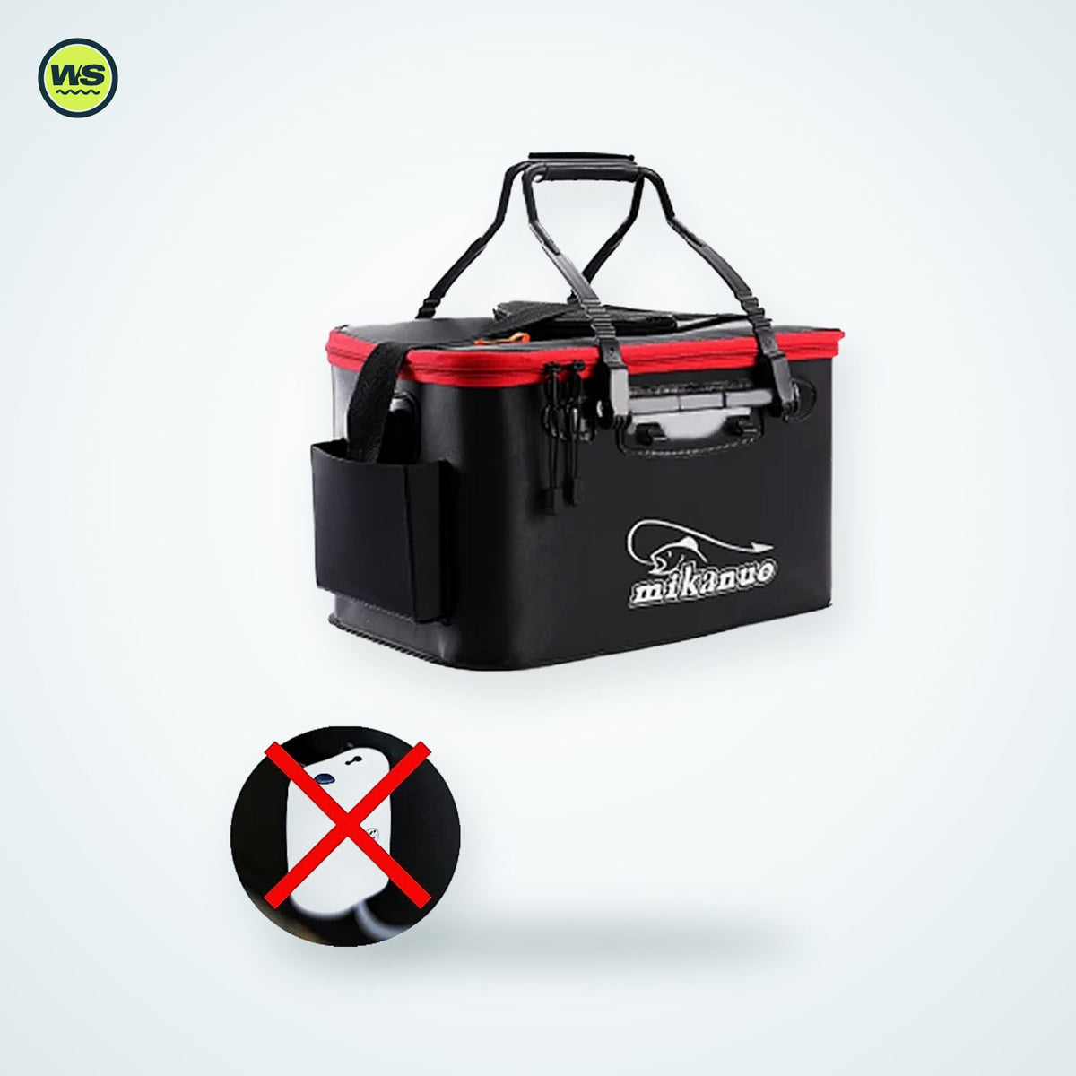 Collapsible EVA Live Bait & Fish Bucket — studio view 13