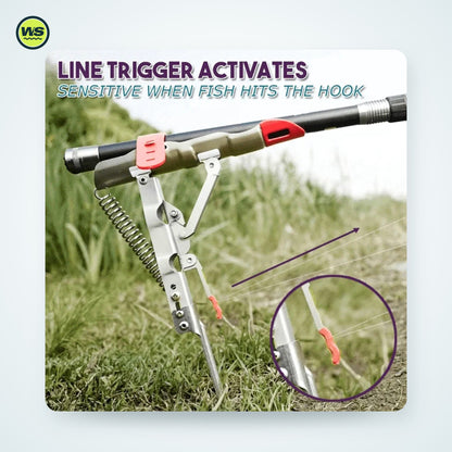 Automatic Spring-Trigger Rod Holder, 32 cm — studio view 4