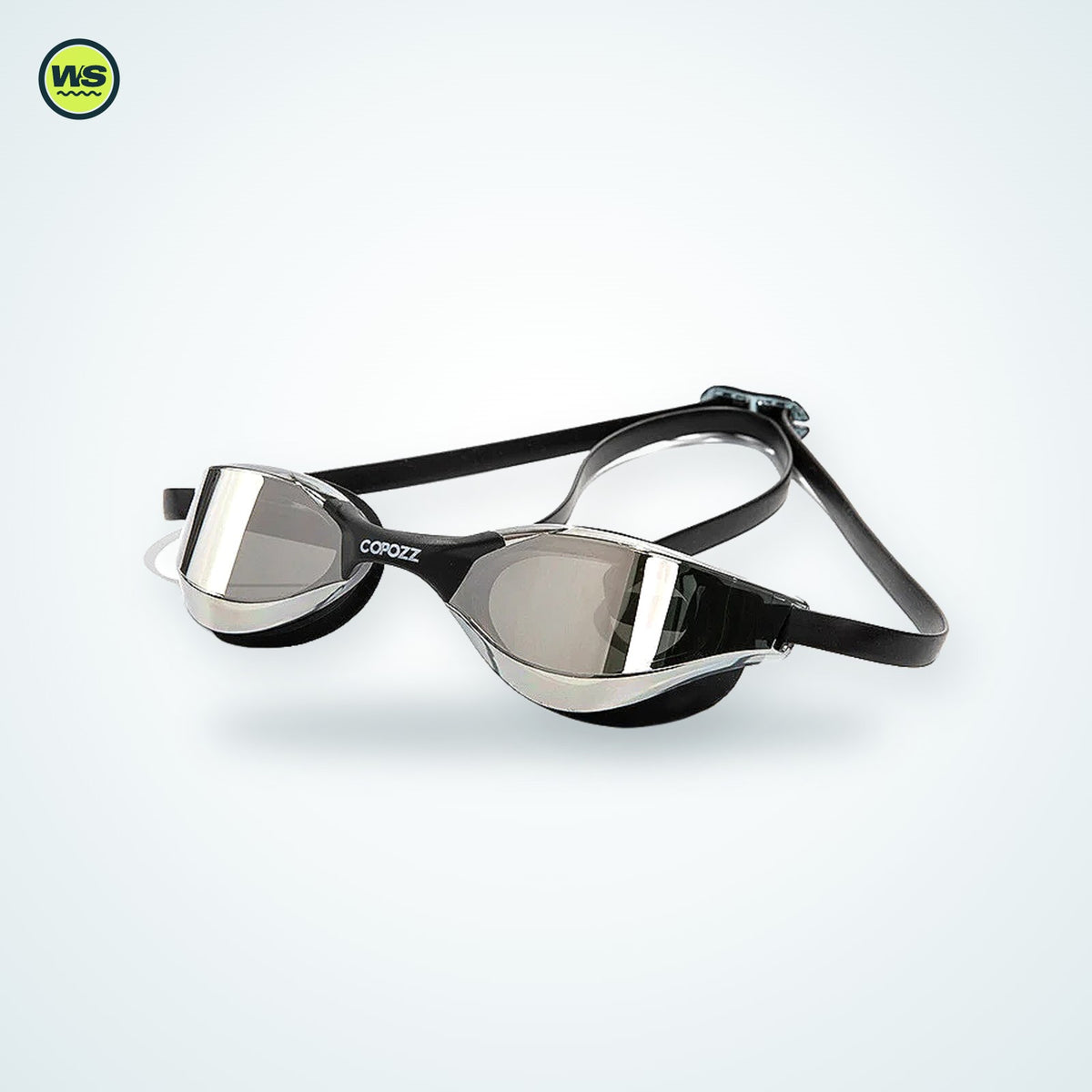 Mirrored HD Anti-Fog Swim Goggles — studio view 3