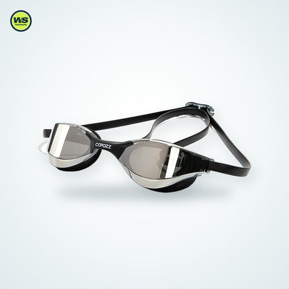 Mirrored HD Anti-Fog Swim Goggles — studio view 3