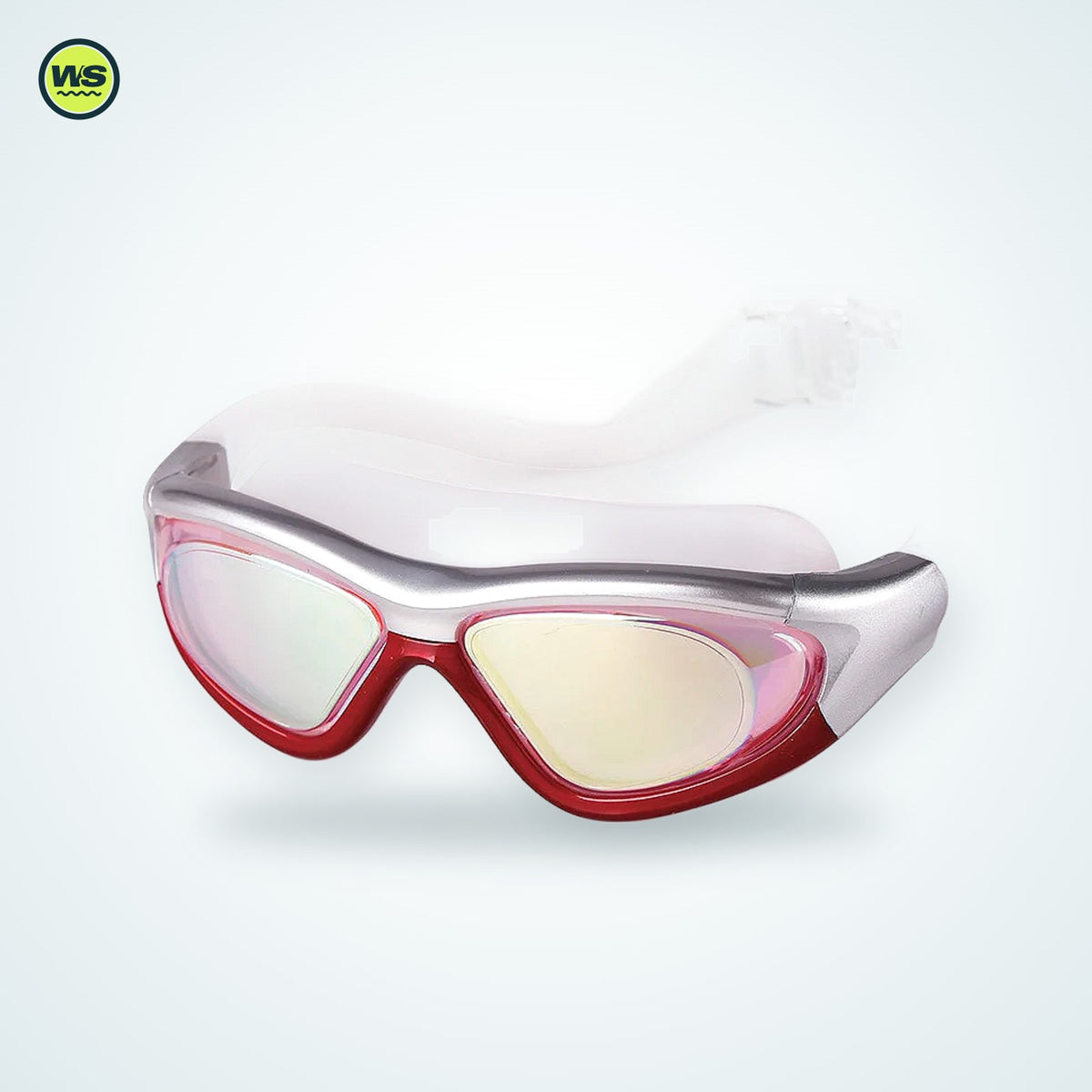 Wide-Frame Anti-Fog Swim Goggles — studio view 1