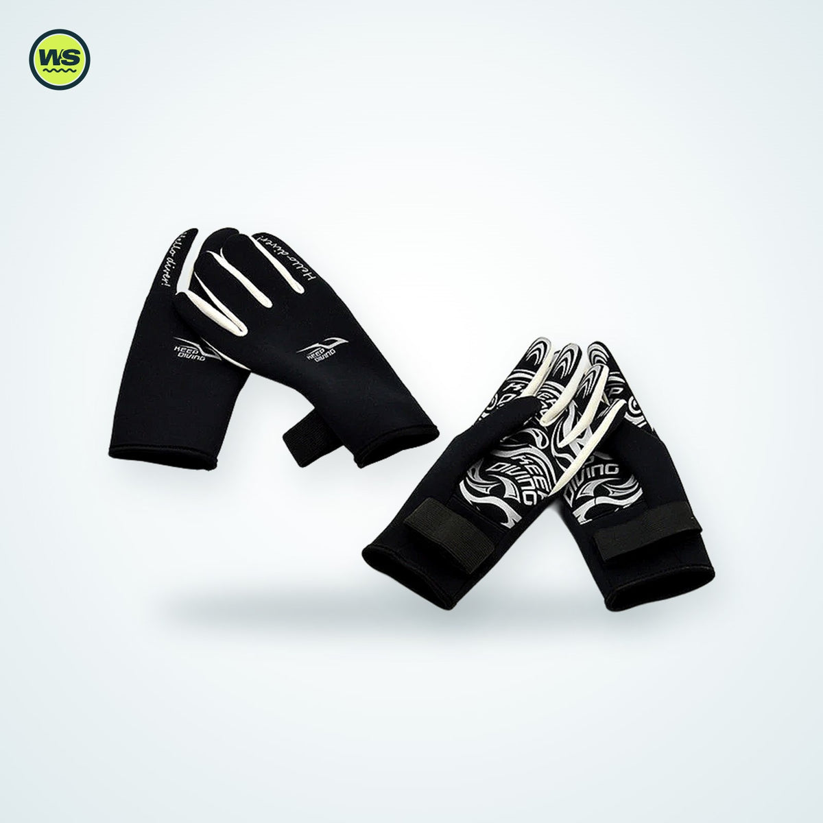 2mm Printed Non-Slip Snorkel Gloves — studio view 2