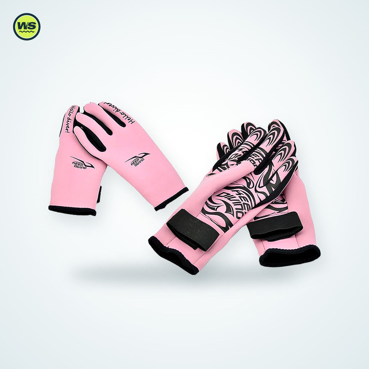 2mm Printed Non-Slip Snorkel Gloves — studio view 4