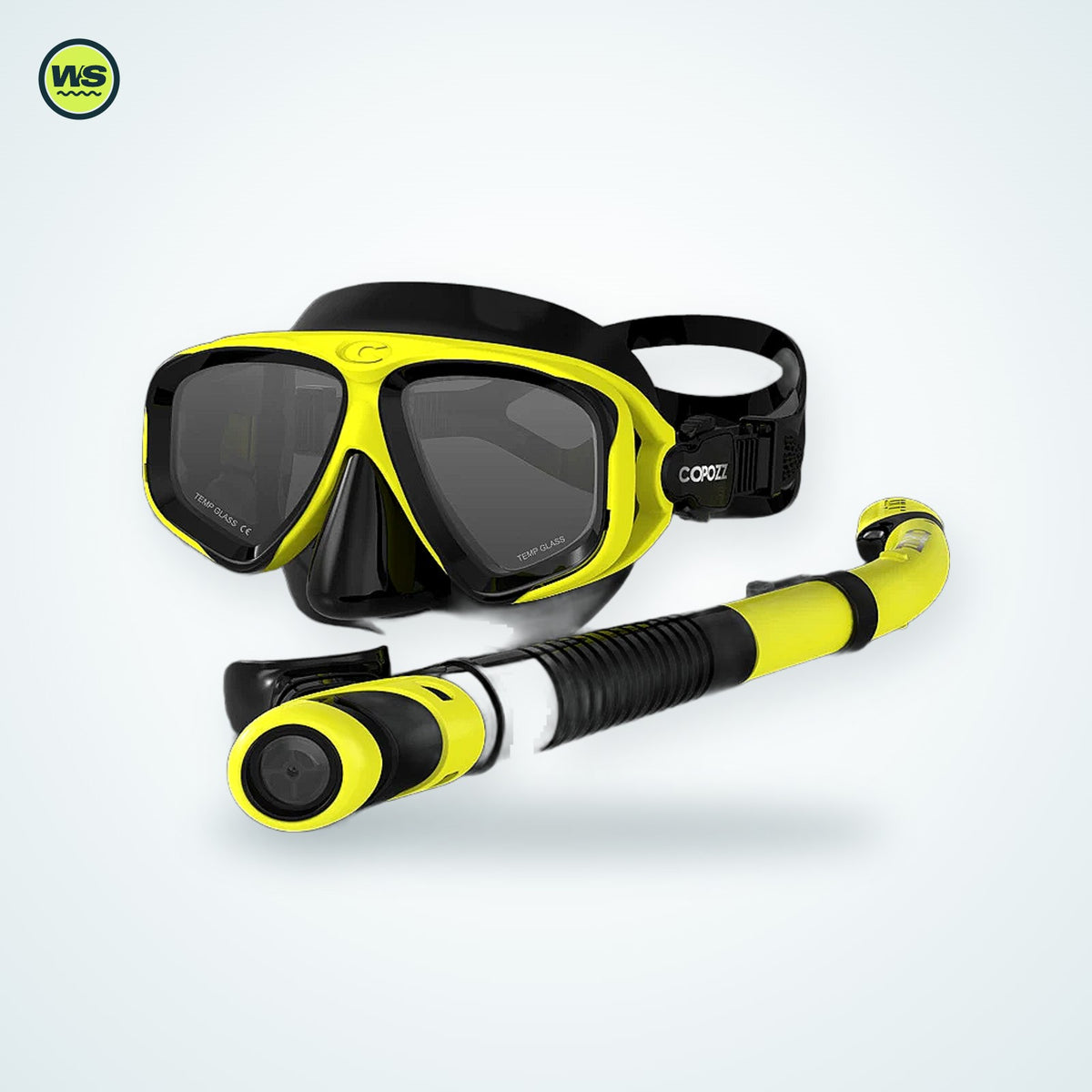 Tempered Glass Snorkel Mask & Dry Snorkel Set | Watersports Supply