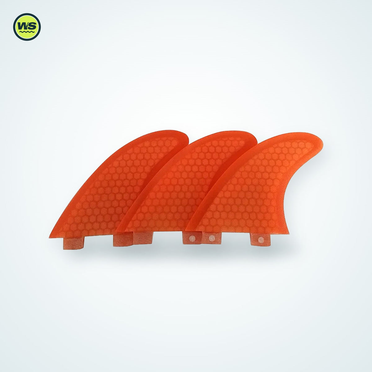 Fiberglass Honeycomb Thruster Fin Set, G5 (FCS-Compatible) — studio view 2