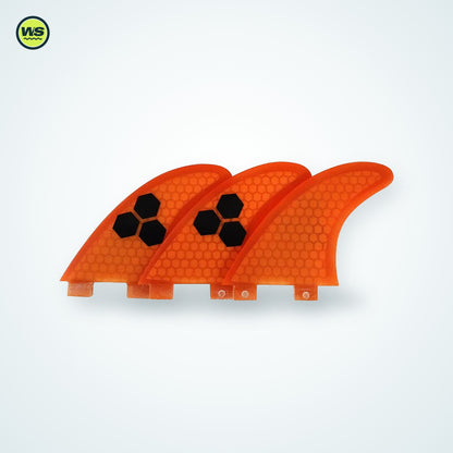 Fiberglass Honeycomb Thruster Fin Set, G5 (FCS-Compatible) — studio view 3