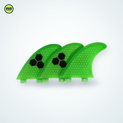 Fiberglass Honeycomb Thruster Fin Set, G5 (FCS-Compatible) — studio view 4