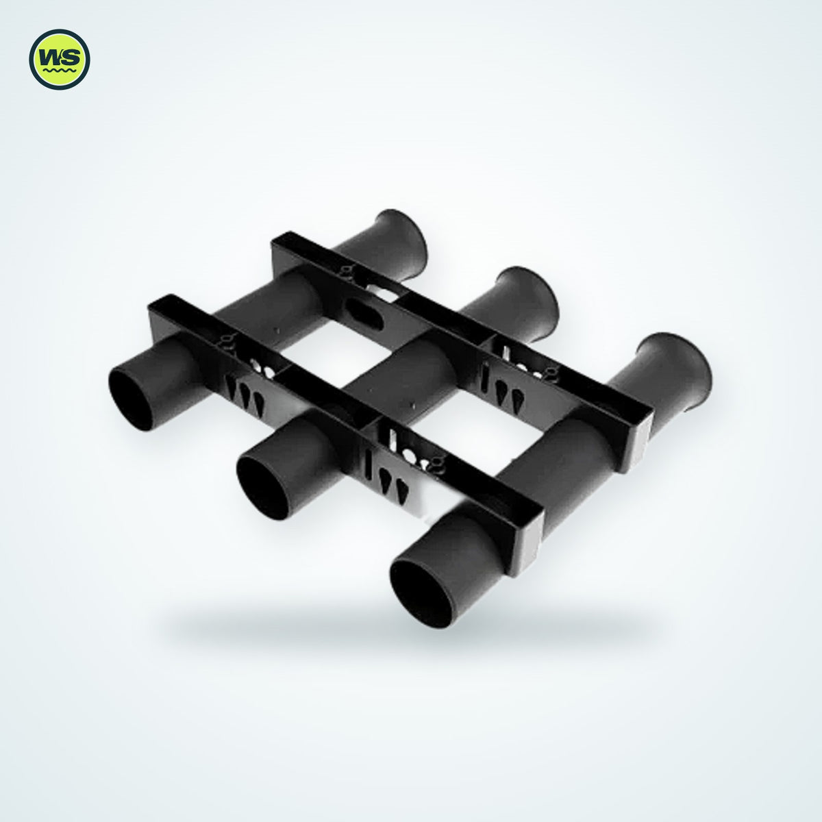 Three-Rod Portable Rod Holder Rack — studio view 1