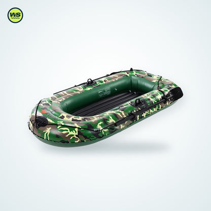 Camo Inflatable Fishing Boat (2–4 Person) — studio view 1