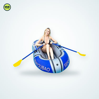 1-Person Inflatable Boat with Oars & Foot Pump — studio view 1