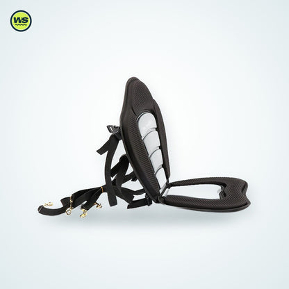 Padded Kayak Seat with Rear Storage Bag — studio view 1