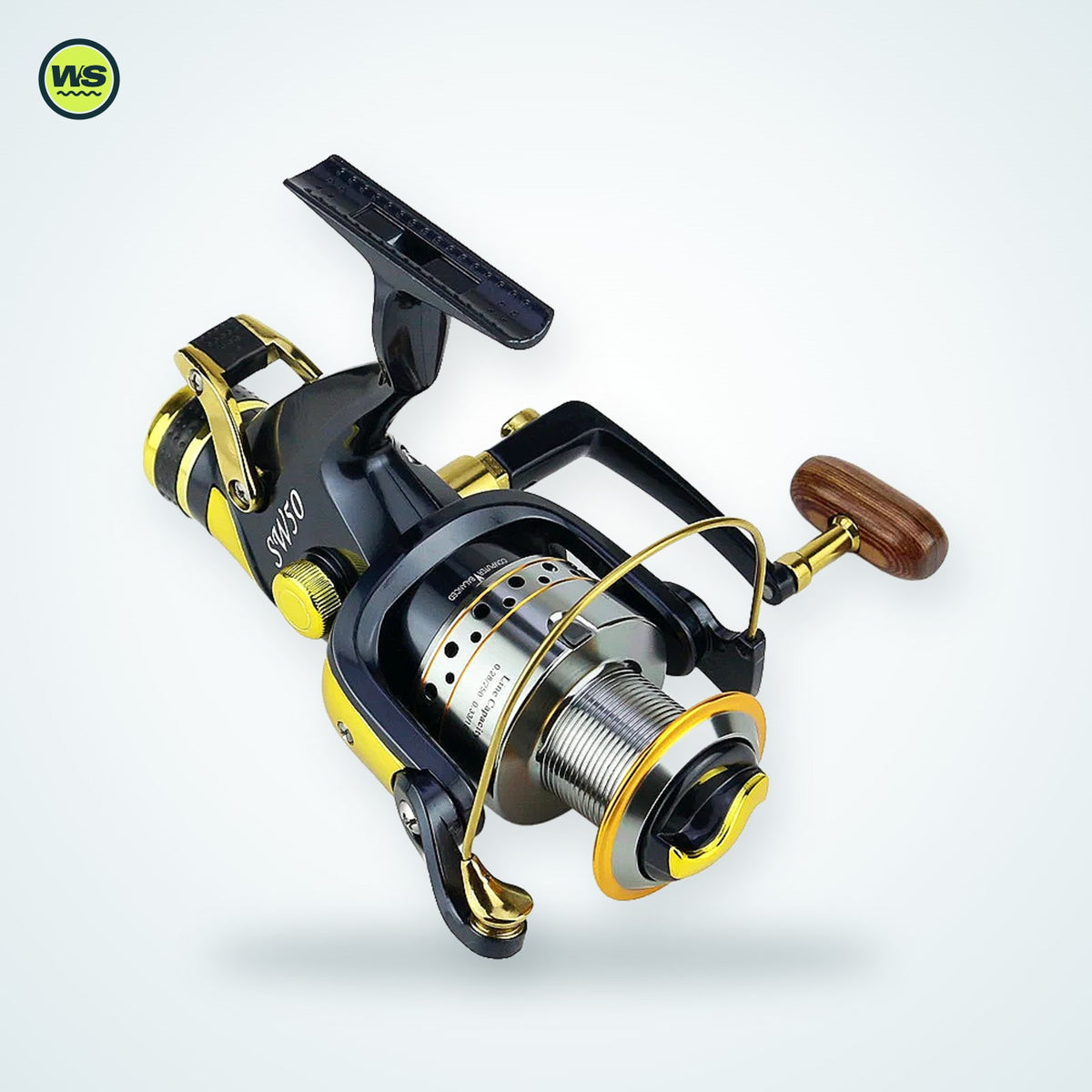 Front & Rear Drag Spinning Reel (SW50/SW60) — studio view 1