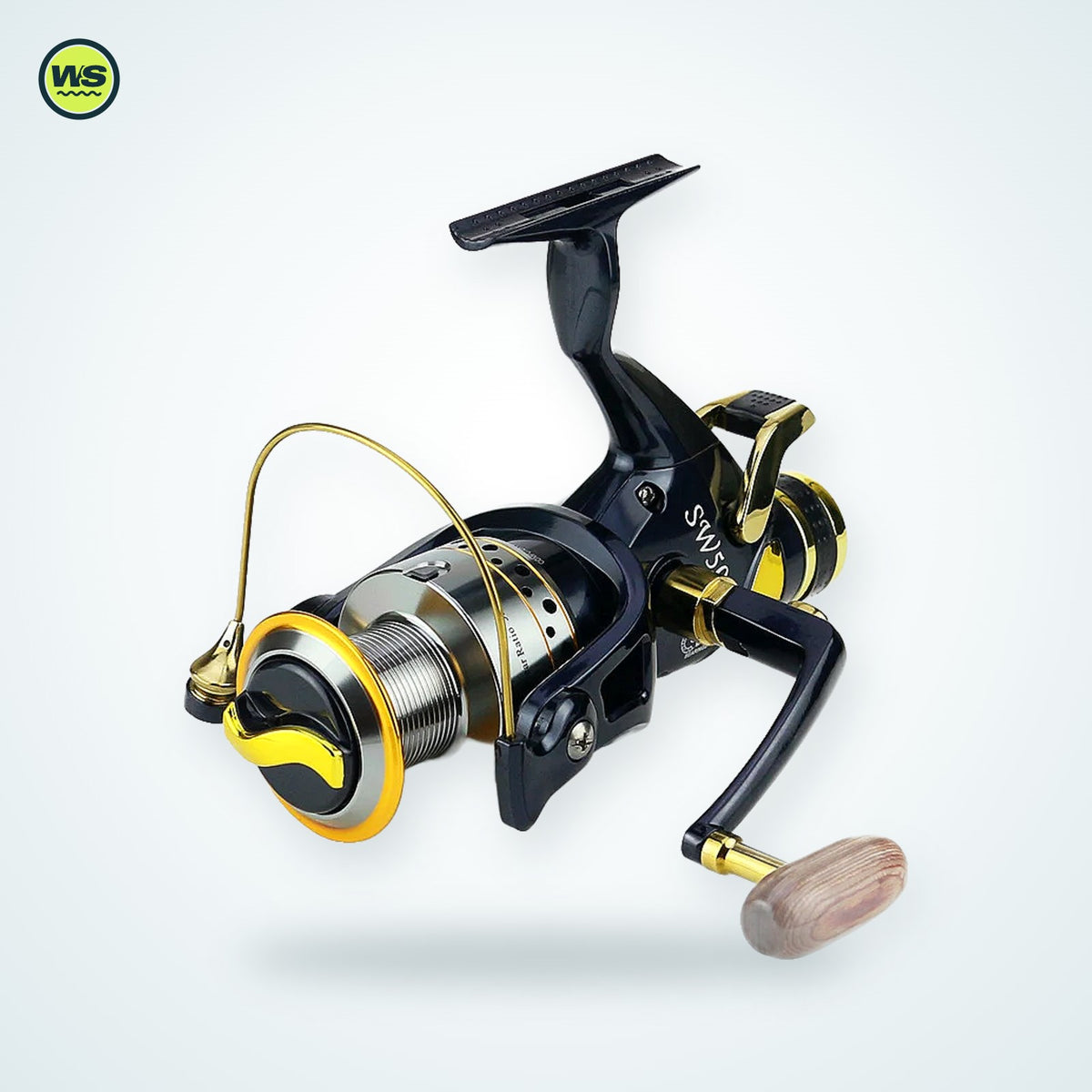 Front & Rear Drag Spinning Reel (SW50/SW60) — studio view 3