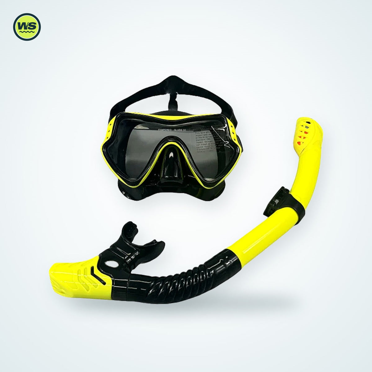 Tempered Glass Mask & Snorkel Set — studio view 1