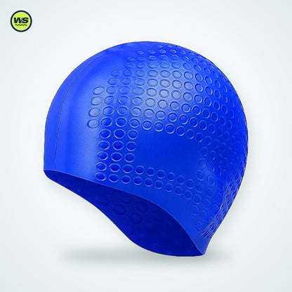 Silicone Ear-Pocket Swim Cap — studio view 5
