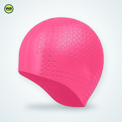 Silicone Ear-Pocket Swim Cap — studio view 8