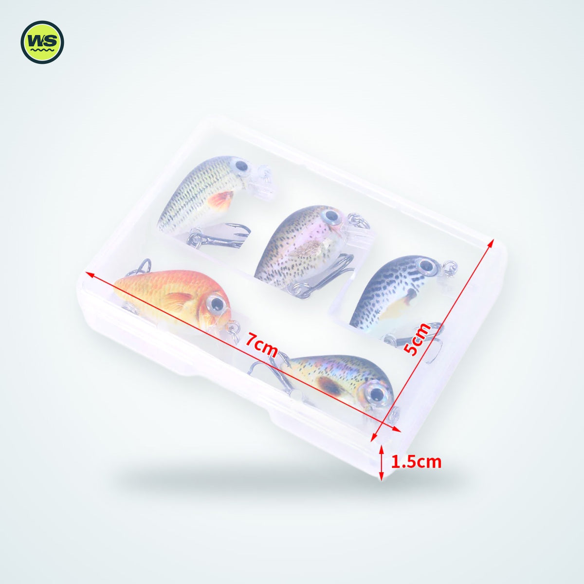 Mini Crankbait Lure Set (5-Pack) — studio view 3